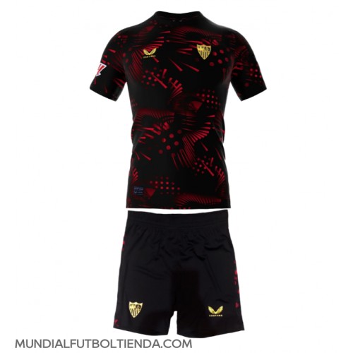 Camiseta Sevilla Tercera Equipación Replica 2024-25 para niños mangas cortas (+ Pantalones cortos)